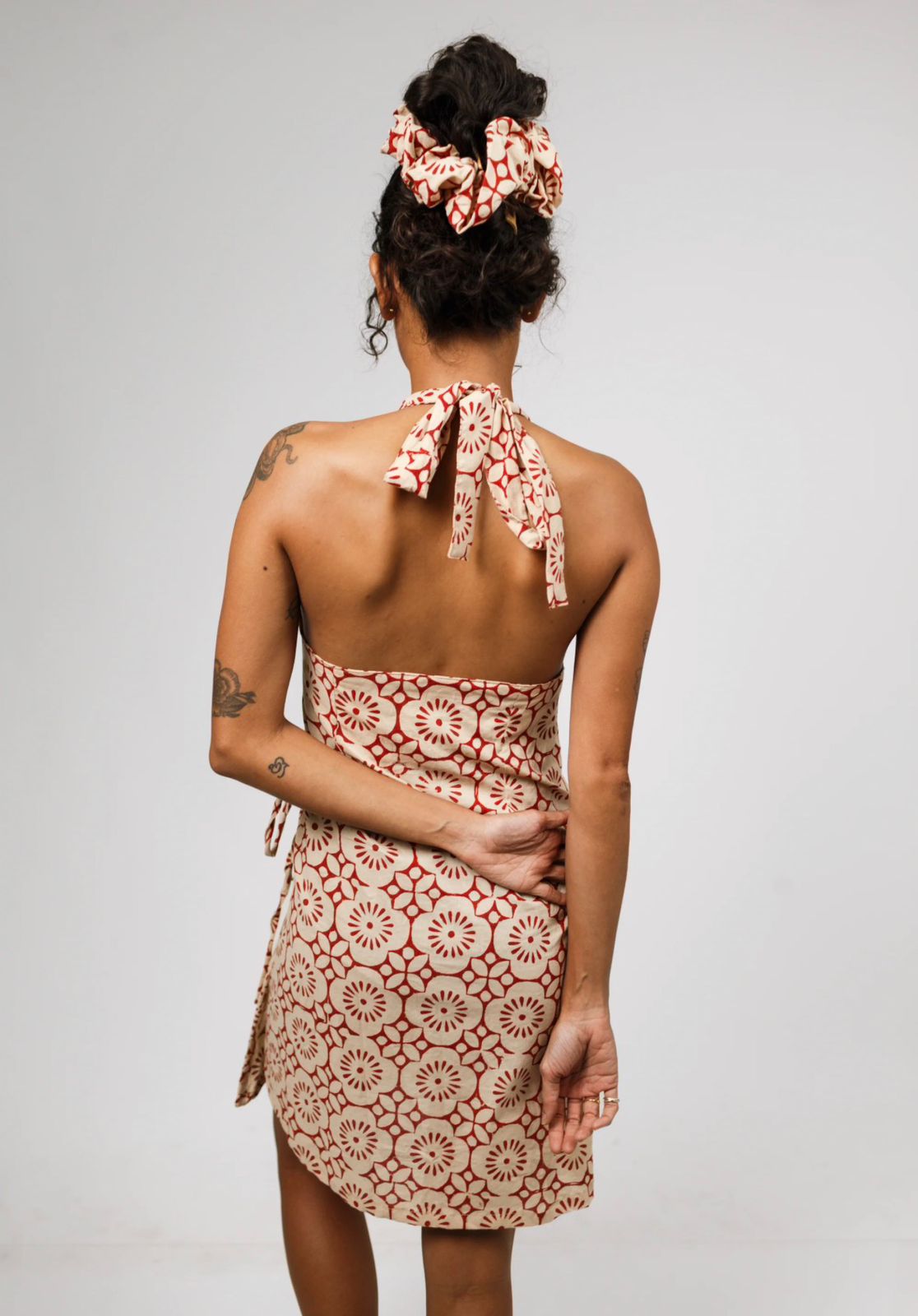 Buffalo Wrap Dress | Block Print Cotton
