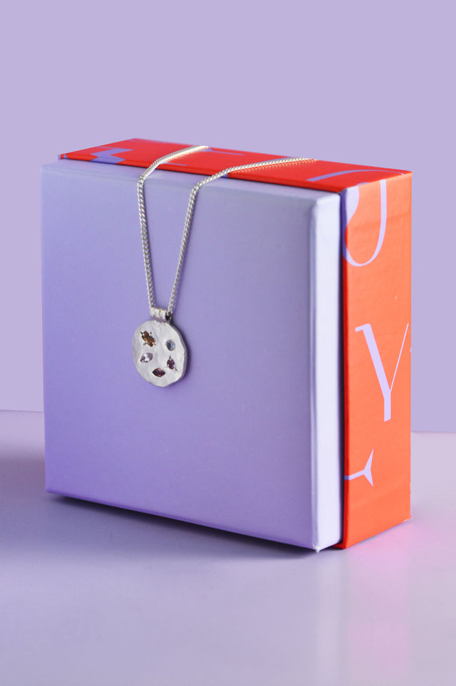 Marlee Sapphire & Beryl Silver Necklace 735-2