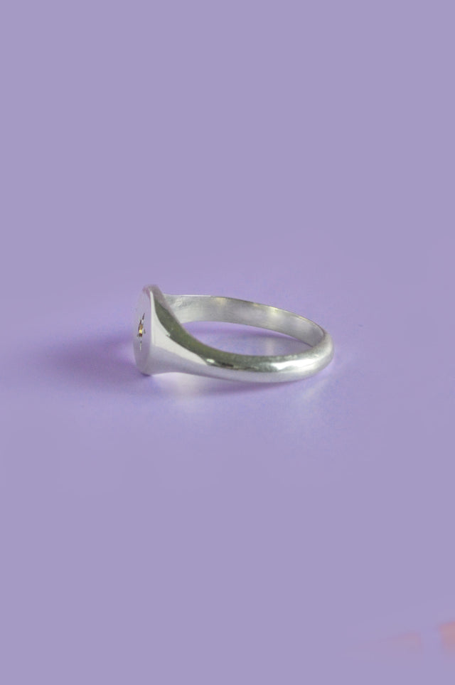 Sol Orange Sapphire Signet